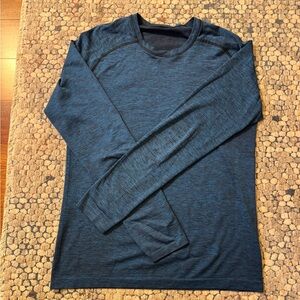 LIKE NEW Lululemon Metal Vent Tech Long-Sleeve Shirt Medium (Teal/Heather Black)